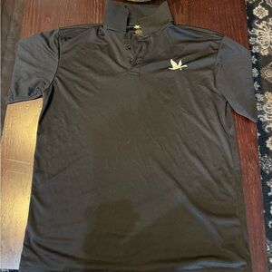 Elegant Black Polo Shirt with Embroidered Logo